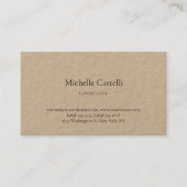 Premium Kraft Professional Unique Classical Simple 名刺 (正面)