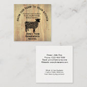 Premium Lamb Farmer & Cattle Meat Business Card – スクエア名刺 (正面/裏面)