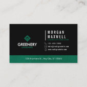 Premium Lawn Care Landscaping Green Simple 名刺 (裏面)