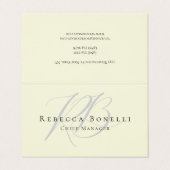 Premium Linen Exclusive Unique Monogram Beige 名刺 (外部フラット)