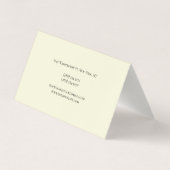 Premium Linen Exclusive Unique Monogram Beige 名刺 (裏面)