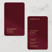 Premium Linen Ocean Japanese Size Gold Text Luxe 名刺 (正面/裏面)