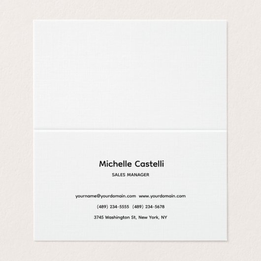 Premium Linen Professional Unique Classical Simple 名刺 (外部フラット)