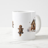 Premium Luxury Gingerbread Family Home Sweet  ジャンボコーヒーマグカップ (正面右)