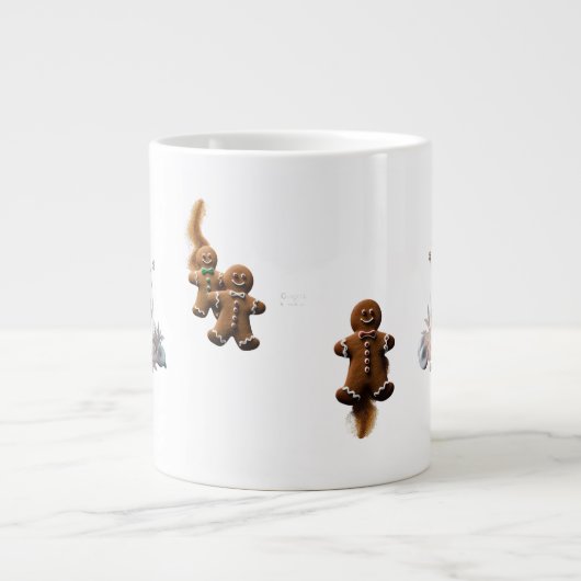 Premium Luxury Gingerbread Family Home Sweet  ジャンボコーヒーマグカップ (正面)