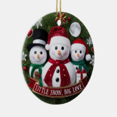 Premium Luxury Snowman Family Christmas Wreath セラミックオーナメント (右)