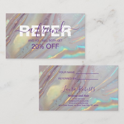 Premium Marble Professional Design 紹介カード (正面/裏面)