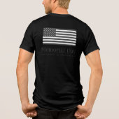 Premium Memorial Day USA Flag Double-Sided トライブレンドＴシャツ (裏面)