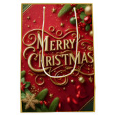 Premium Merry Christmas Gift Bag ミディアムペーパーバッグ (裏面)