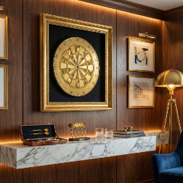 Premium Metallic Golden Design: Luxury Gold ダーツボード