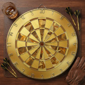 Premium Metallic Golden Design: Luxury Gold ダーツボード