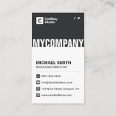 Premium Minimalist & Modern Professional 名刺 (裏面)