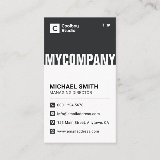 Premium Minimalist & Modern Professional 名刺 (裏面)