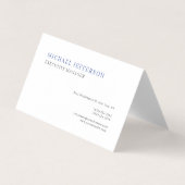 Premium Pearl Modern Elegant Simple Blue White 名刺 (正面)