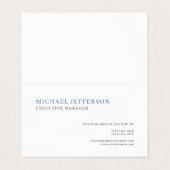 Premium Pearl Modern Elegant Simple Blue White 名刺 (外部フラット)