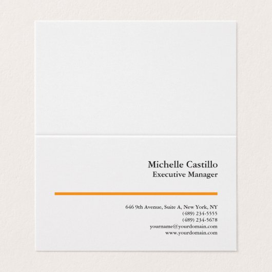 Premium Pearl Professional Minimalist Modern Plain 名刺 (外部フラット)