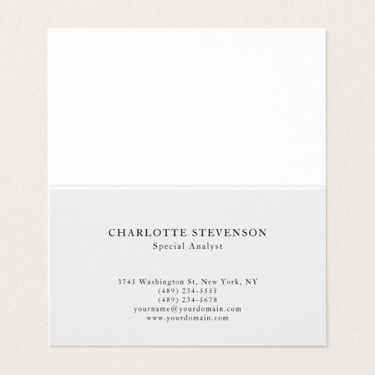 Premium Pearl Trendy Professional Plain Minimalist 名刺 (外部フラット)