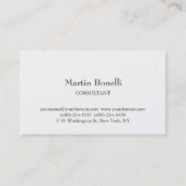 Premium Pearl Unique Classical Simple White 名刺 (正面)