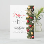 Premium Pine & Gold Office Christmas Party Gala 招待状 (スタンド正面)