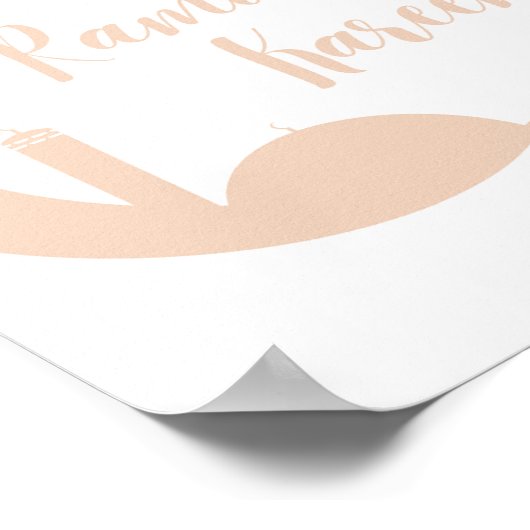 Premium Ramadan Kareem Crescent Moon & Lantern Wal ポスター (角)