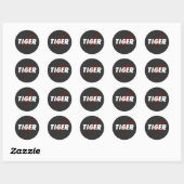 Premium Rental Tiger Claw Graphic Sticker – Bold W ラウンドシール (シート)
