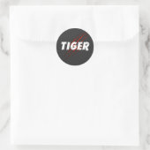 Premium Rental Tiger Claw Graphic Sticker – Bold W ラウンドシール (バッグ)