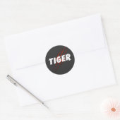 Premium Rental Tiger Claw Graphic Sticker – Bold W ラウンドシール (封筒)