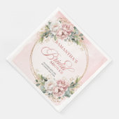 Premium rose gold blush floral bridal shower napki (コーナー)
