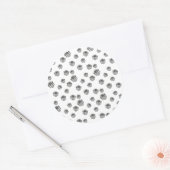 Premium Silver Gift Boxes Elegant Holiday Party ラウンドシール (封筒)