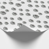 Premium Silver Gift Boxes Elegant Holiday Party ラッピングペーパー (角)