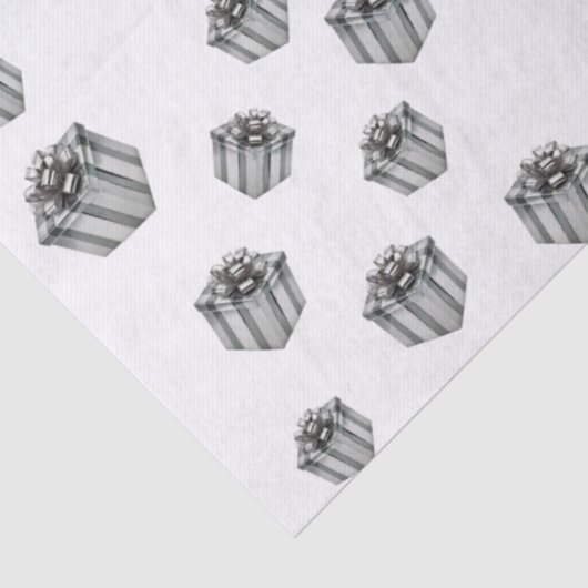 Premium Silver Gift Boxes Elegant Holiday Party 薄葉紙 (詳細)