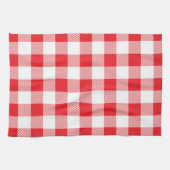 Premium Stylish Red and White Checkered キッチンタオル (横)