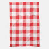 Premium Stylish Red and White Checkered キッチンタオル (縦)