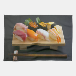 Premium Sushi on Traditional Board キッチンタオル