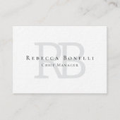 Premium Thick Exclusive Unique Modern Monogram 名刺 (正面)