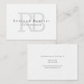 Premium Thick Exclusive Unique Modern Monogram 名刺 (正面/裏面)