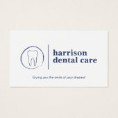 Premium Tooth Sketchロゴ白/青の歯科医 (正面)