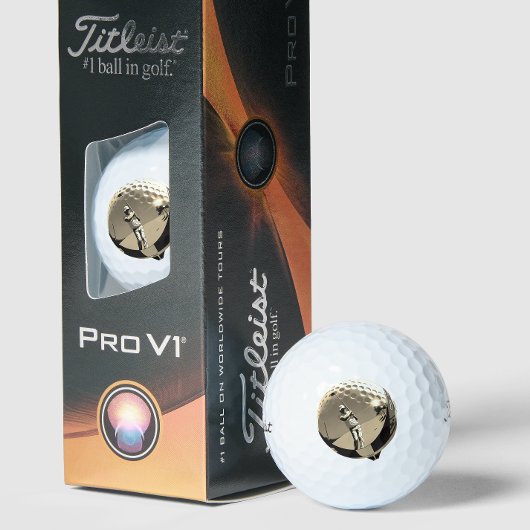 Premium Vintage Golfer Logo Luxury Tournament ゴルフボール