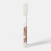 Premium Warm Ivory & Rose Gold Glitter Abstract Lu iPhoneケース (右側面)