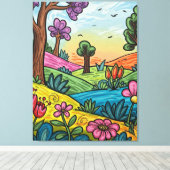 Premium Wrapped Canvas 30" x 40" キャンバスプリント (インサイチュ (ウッドフロア))