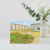 Premnitz tulipsシーズンaquarell havelland シーズンポストカード (スタンド正面)