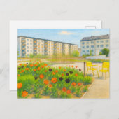 Premnitz tulipsシーズンaquarell havelland シーズンポストカード (正面/裏面)