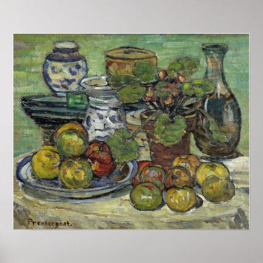 Prendergast – リンゴ付き静物詩 ポスター (正面)