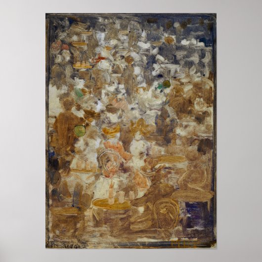 Prendergast - 1900年野外カフェの情景 ポスター (正面)