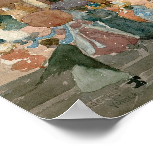 Prendergast - Sunlight On The Piazzeta ポスター (角)