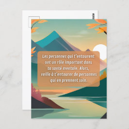 Prends soin de ta santé mentale ポストカード