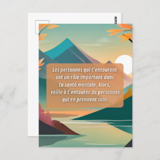 Prends soin de ta santé mentale ポストカード