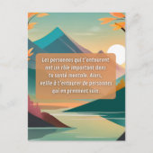 Prends soin de ta santé mentale ポストカード (正面)