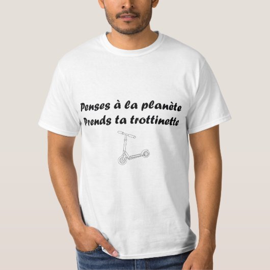 Prends ta trottinette tシャツ (正面)