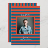 Prep High School Photo Graduate Announcement Cards 案内状 (正面/裏面)